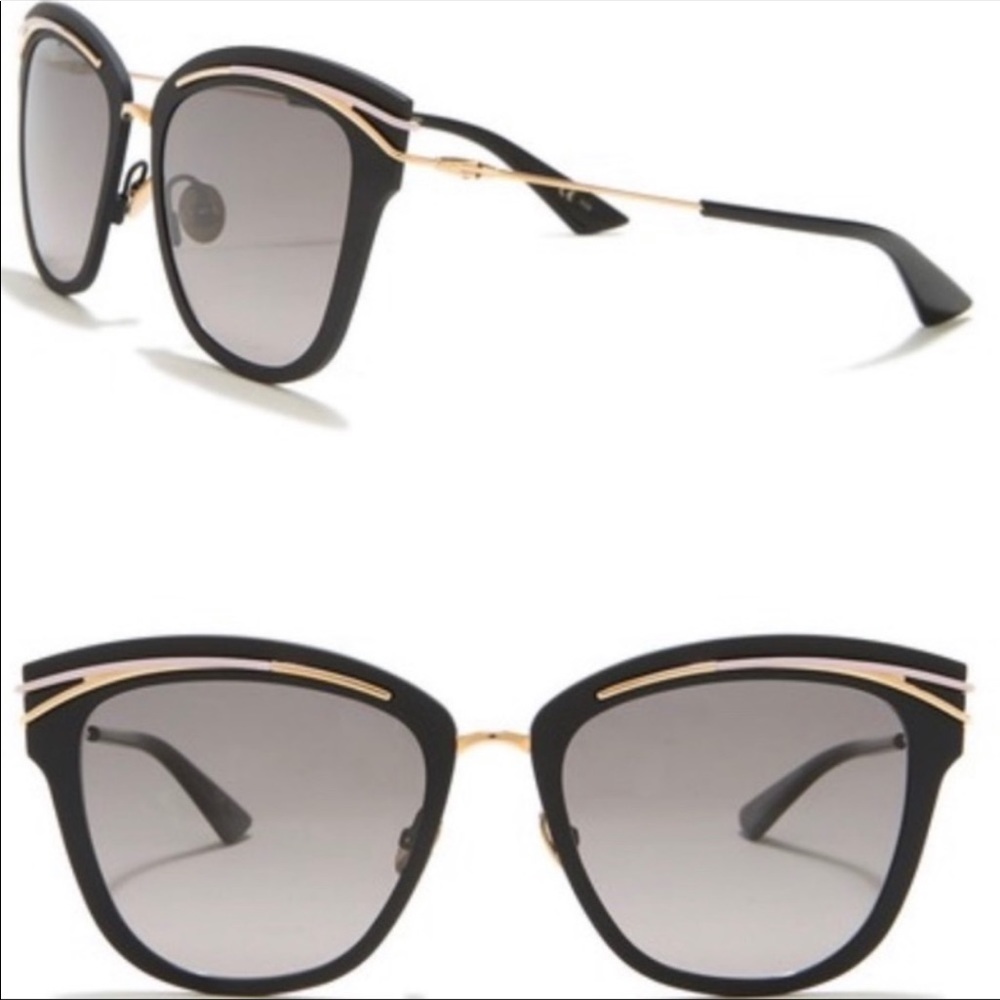 So Dior square Cat Eye black 53mm sunglasses NEW - Picture 1 of 16